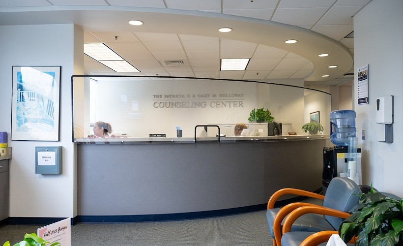A photo of the lobby of the University Counseling Center